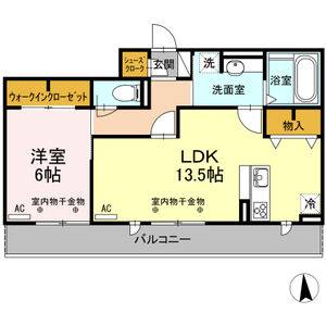 1LDK 間取り図