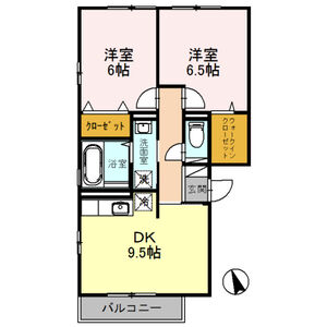 2DK 間取り図