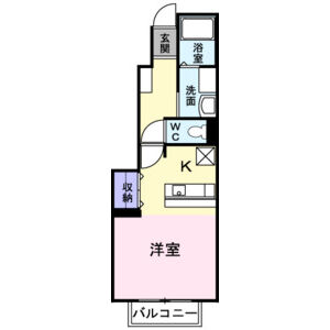 1K 間取り図