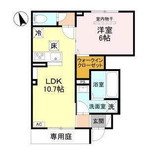1LDK 間取り図
