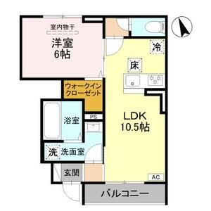 1LDK 間取り図