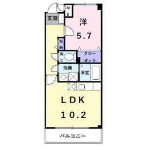 1LDK 間取り図