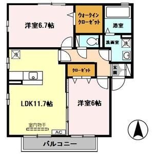 2LDK 間取り図