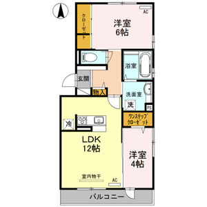 2LDK 間取り図