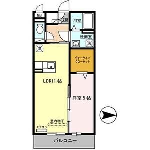 1LDK 間取り図