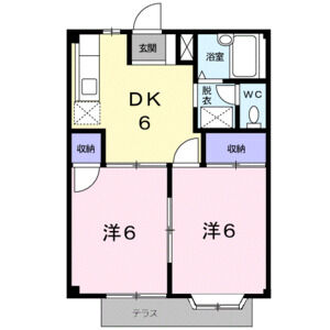 2DK 間取り図
