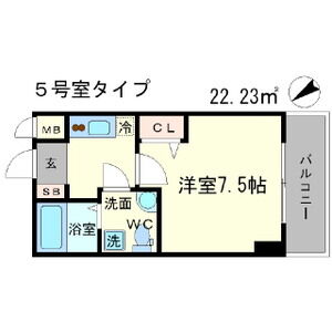 1K 間取り図