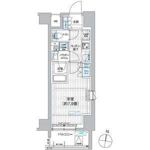 1K 間取り図