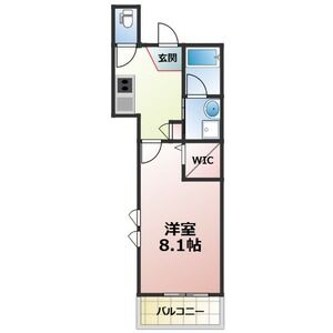 1K 間取り図