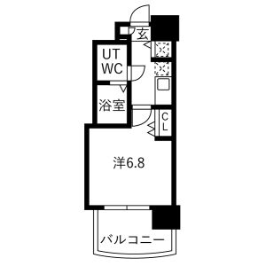 1K 間取り図