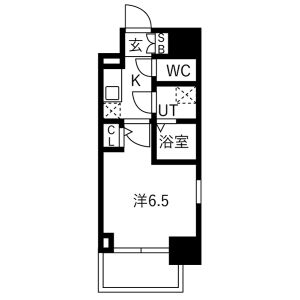 1K 間取り図
