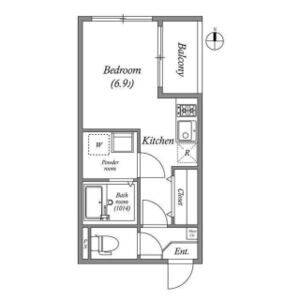 ワンルーム 間取り図