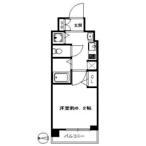 1K 間取り図
