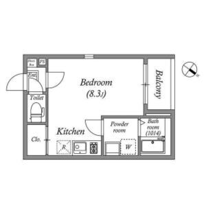 ワンルーム 間取り図