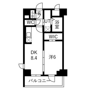 1DK 間取り図
