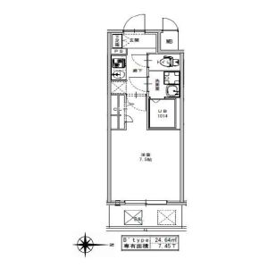 1K 間取り図
