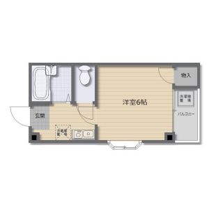1K 間取り図