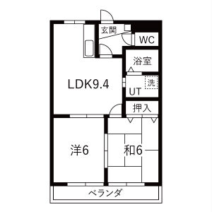 2LDK 間取り図