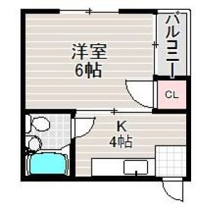 1K 間取り図