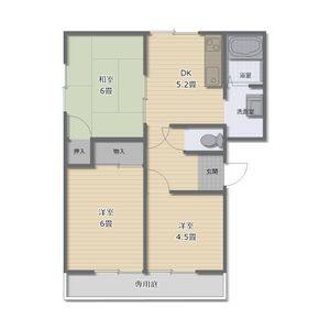 3DK 間取り図
