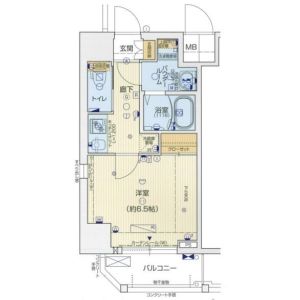 1K 間取り図