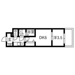 1LDK 間取り図