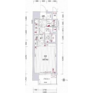 1K 間取り図