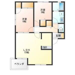 2LDK 間取り図