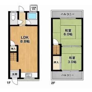 2LDK 間取り図