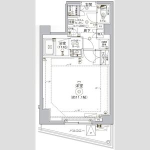 1K 間取り図