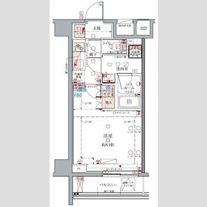1K 間取り図