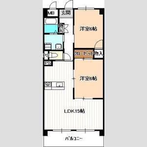 2LDK 間取り図