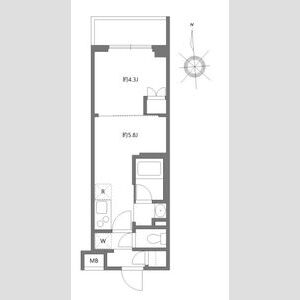 1DK 間取り図