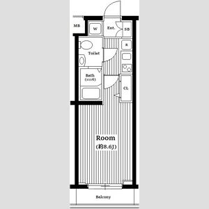 1K 間取り図