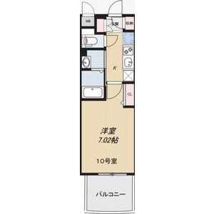 1K 間取り図