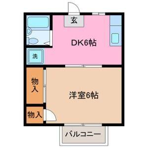 1DK 間取り図