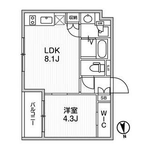 1LDK 間取り図