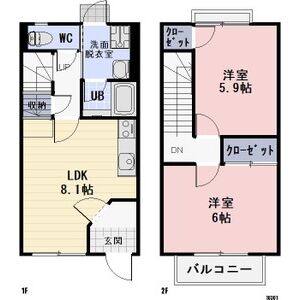 2LDK 間取り図
