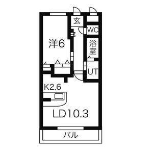 1LDK 間取り図