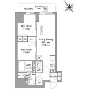 2LDK 間取り図