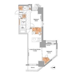 2LDK 間取り図