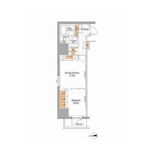 1DK 間取り図