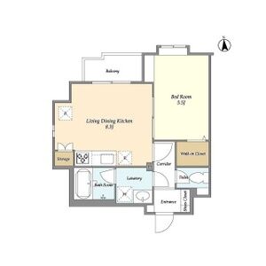 1LDK 間取り図