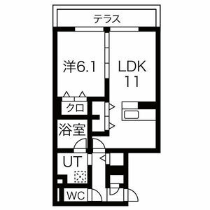 1LDK 間取り図
