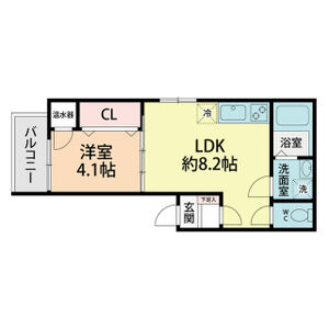 1LDK 間取り図
