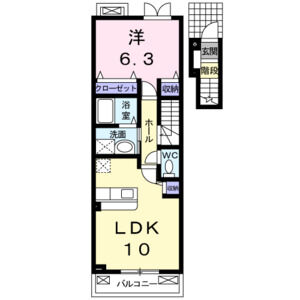 1LDK 間取り図
