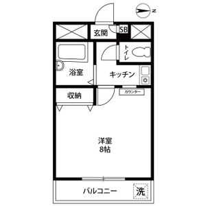 1K 間取り図