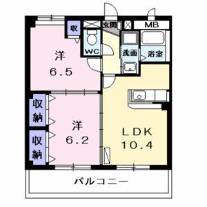 2LDK 間取り図