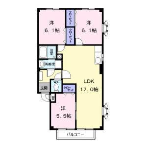3LDK 間取り図