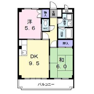 2DK 間取り図